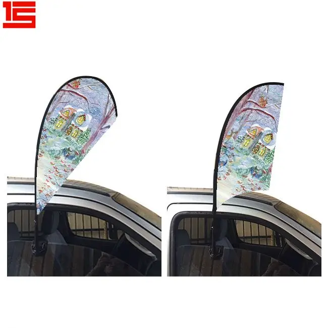
Promotional usage Advertising exhibition event outdoor flying car used Feather Flag Flying Beach Flag 