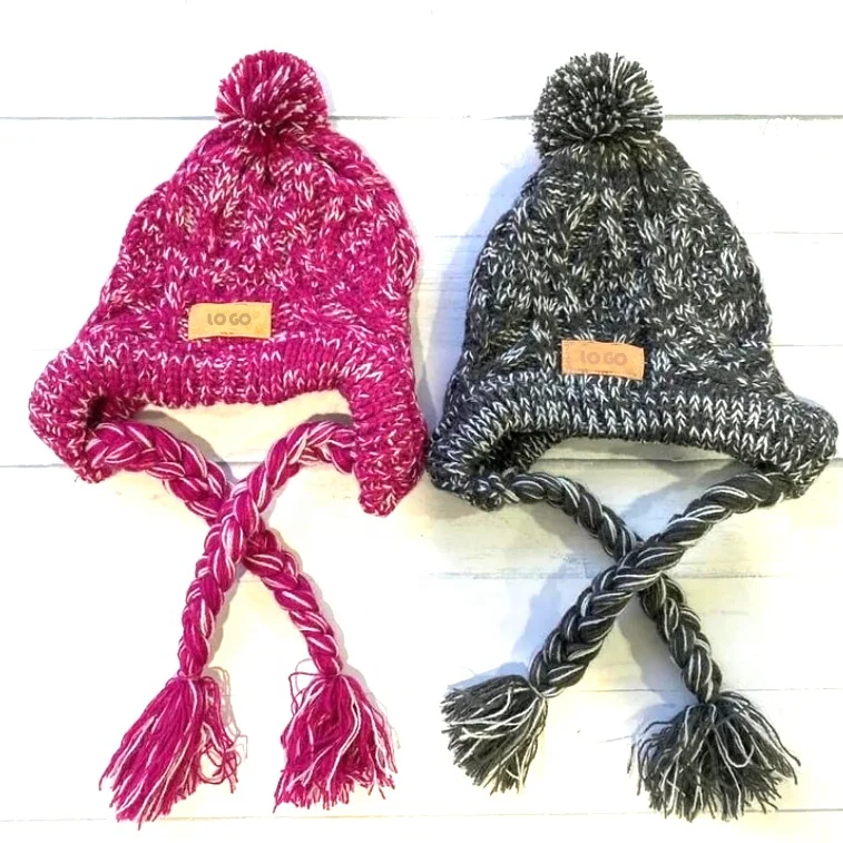 Popular Pet Autumn And Winter Christmas Windproof Funny Warm Wool Ball Wool Hat Large Dog And Puppy Knit Hat