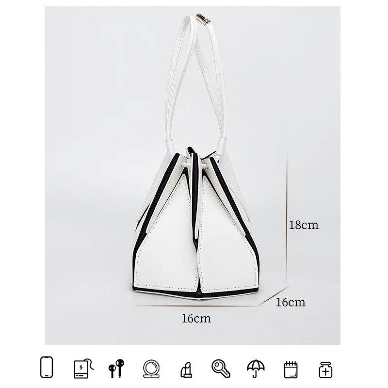Fashion design foldable small hand bag for women 2024 new ladies messenger crossbody bag pu leather bucket bag purses