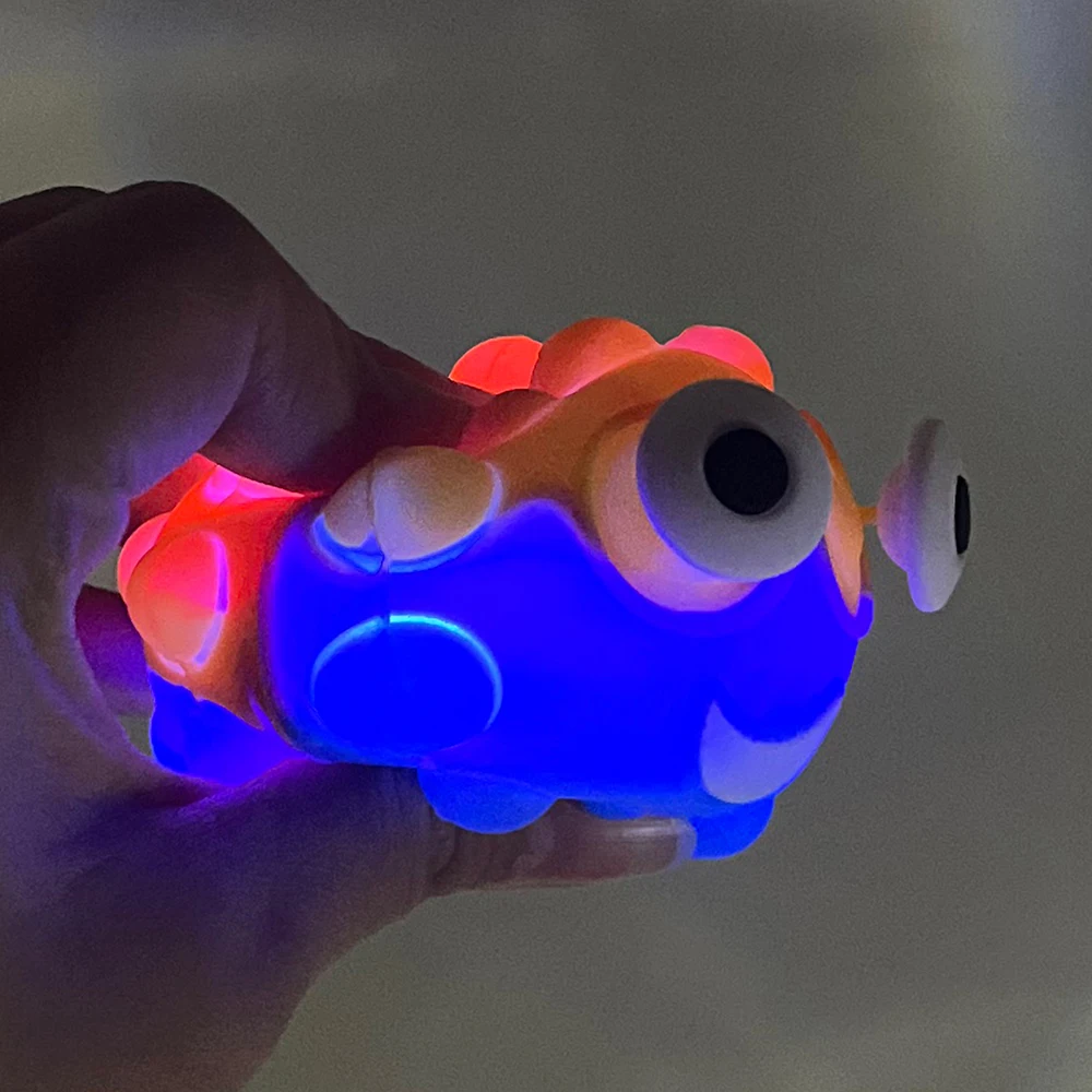 Novelty Silicone Pops Eye Out Toys Ball Light up Pops Relieve Stress Squeeze Sensory Fidget Ball Toys for Kids