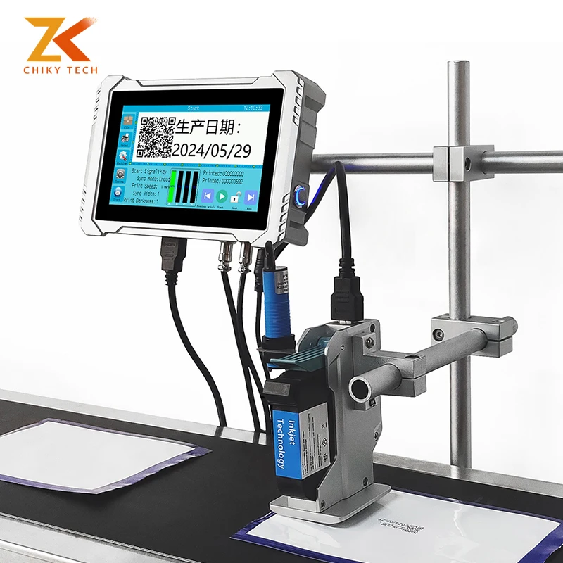 New Upgrade 7inch Touch Screen High Quality Online Metal Pvc Sheet Inkjet Printer Industrial Small Inkjet