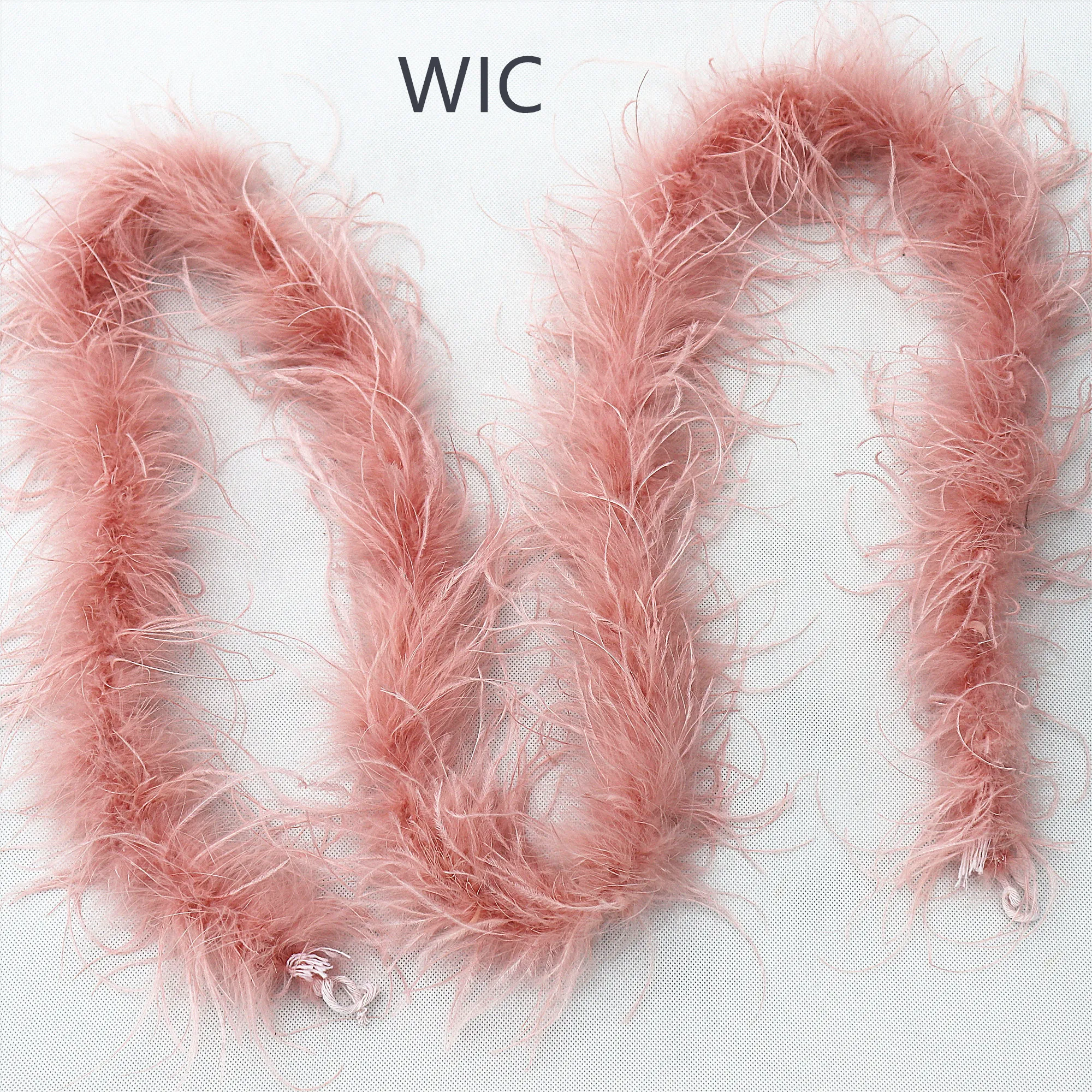 23 Ready-to-ship Cheap 2 meter Ostrich Feather Boas Trimming 1 ply Fluffy Feather Scarf White Black for Dress Decoration