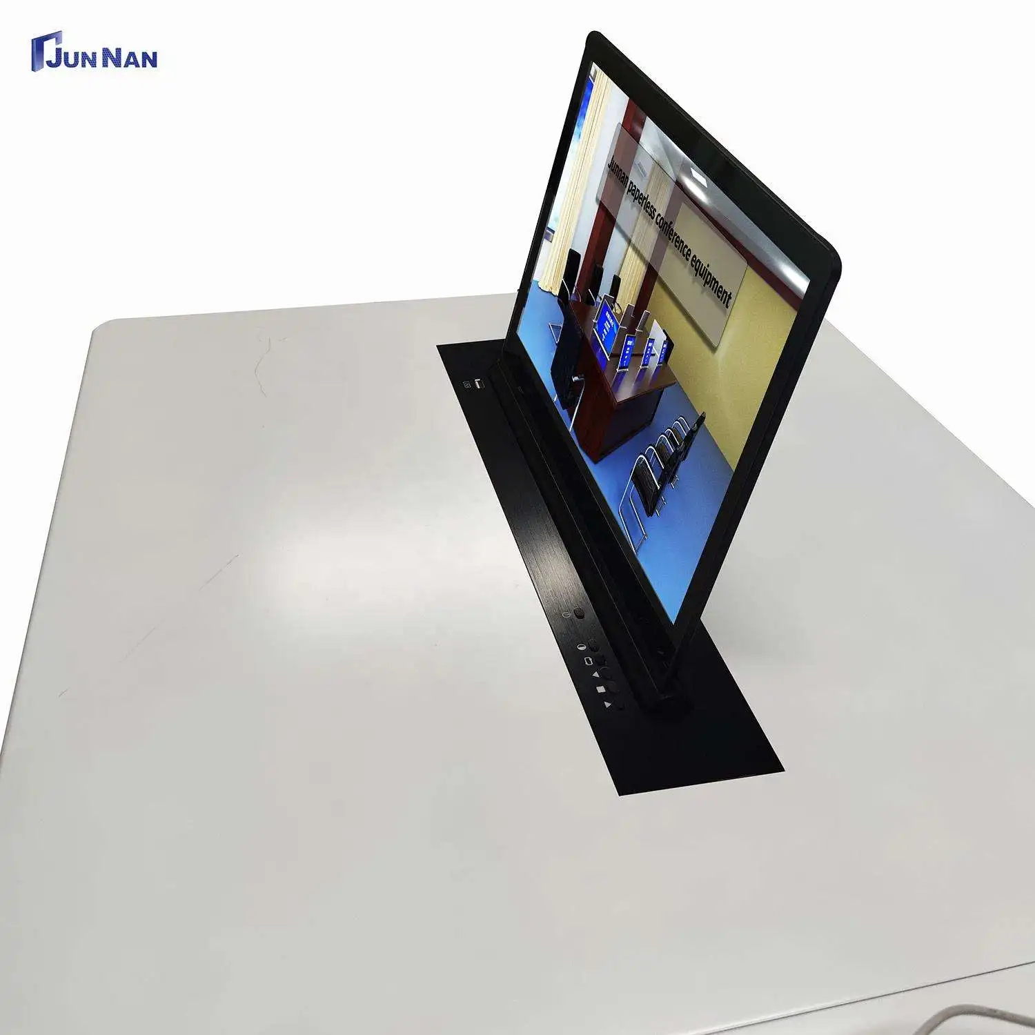 Video Conference System Motorized Computer LCD  Monitor Lift Desk Monitor Lift