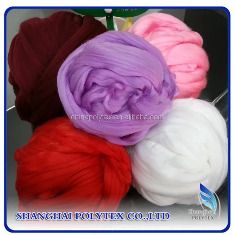 100% dope dyed bosilun tops / polyester tops fiber in 2D or 3D