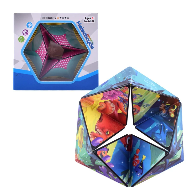 Magic Cube combo Infinity Cube Toy Transforming Geometric Puzzle 3D Fidget Stress Anxiety Relief Magic Cubes