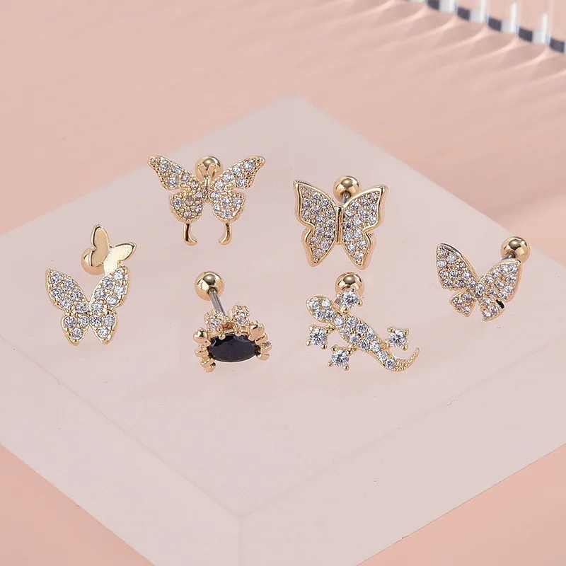 Simple Spiral Stud Earrings Stainless Steel Geometric Stud Earrings For Women Men Fashion Jewelry Piercing Jewelry