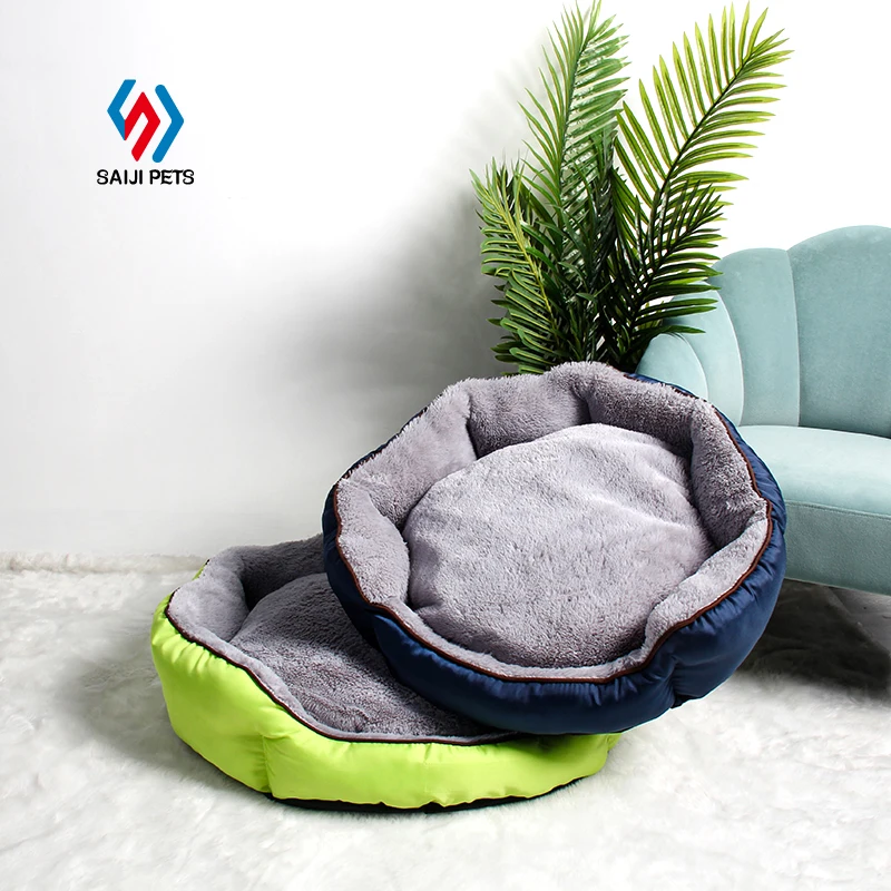 Saiji durable washable pet supplies sofa kennel modern plush donut round cat dog bed house
