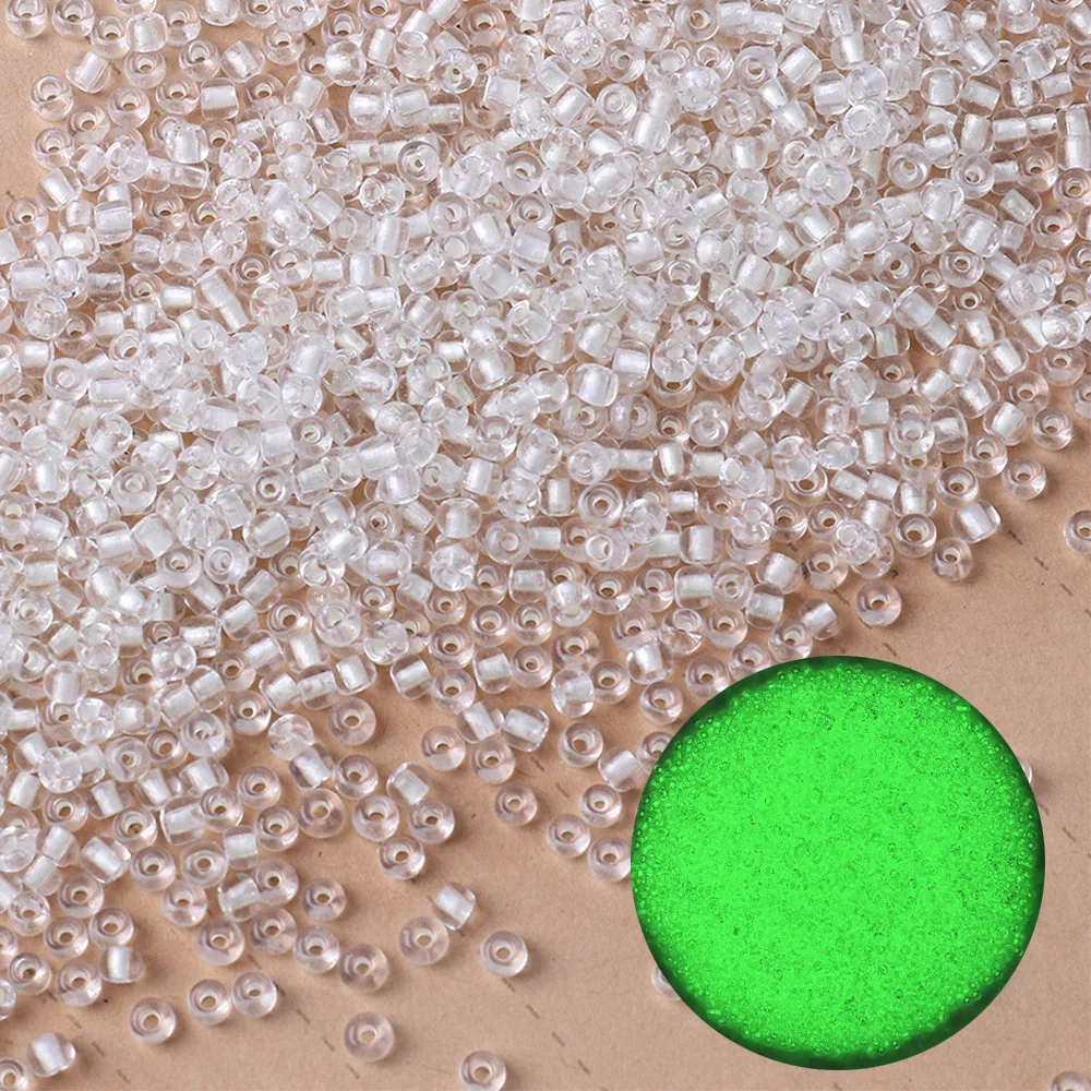 wholesale 3mm glow in dark road paint marking Round Hole Czech Glass seed beads in bulk loose waist beads for jewelry making