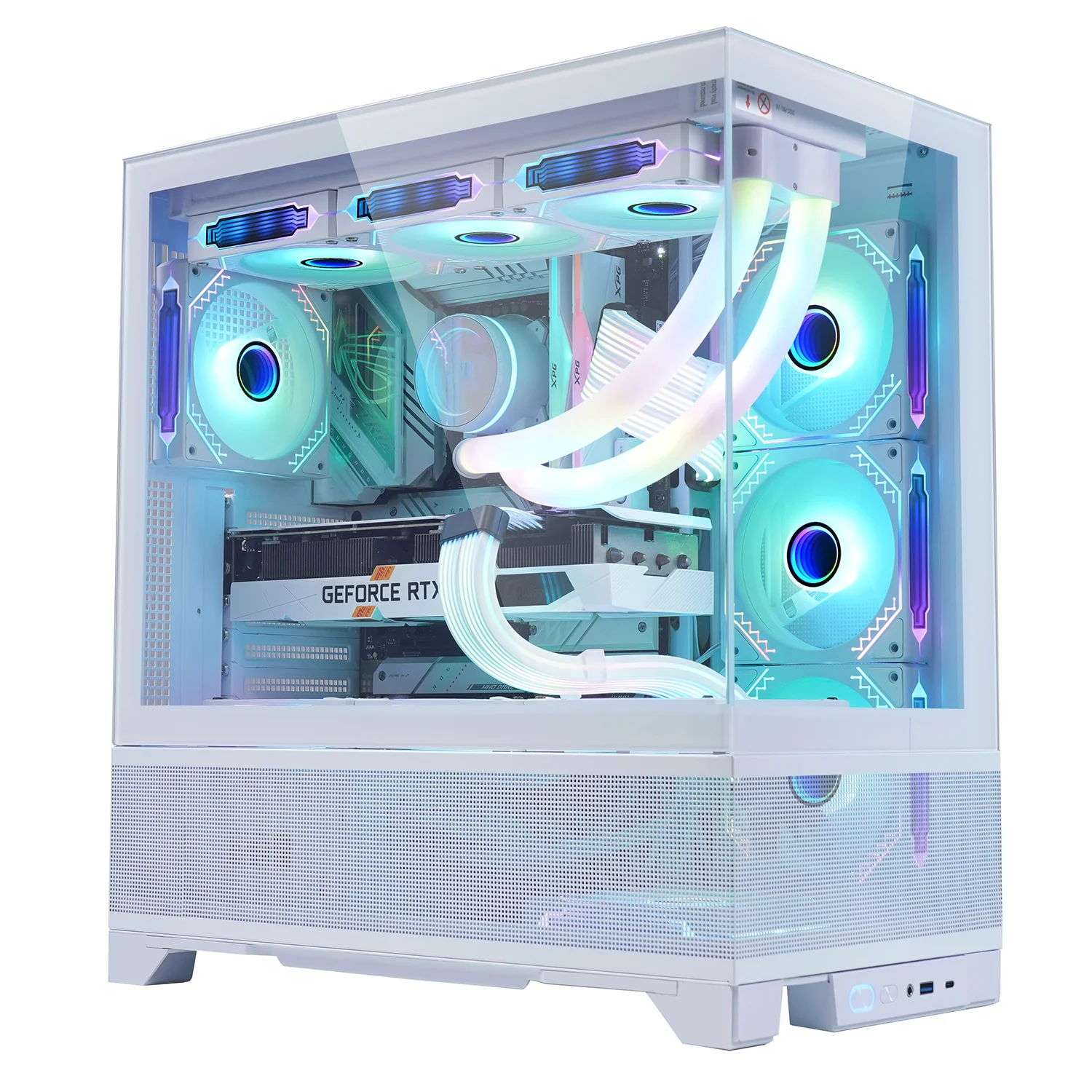 Factory Fashion Design Gaming Computer Cases 0.5mm SPCC Structure 245 Glass Version Pc Case MATX Gaming Case for PC with RGB Fan