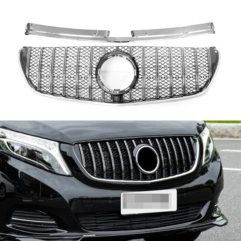 Auto Spare Parts Black Style Car Net Mesh Cover Front Grille For Benz W447 GT Car grille mesh