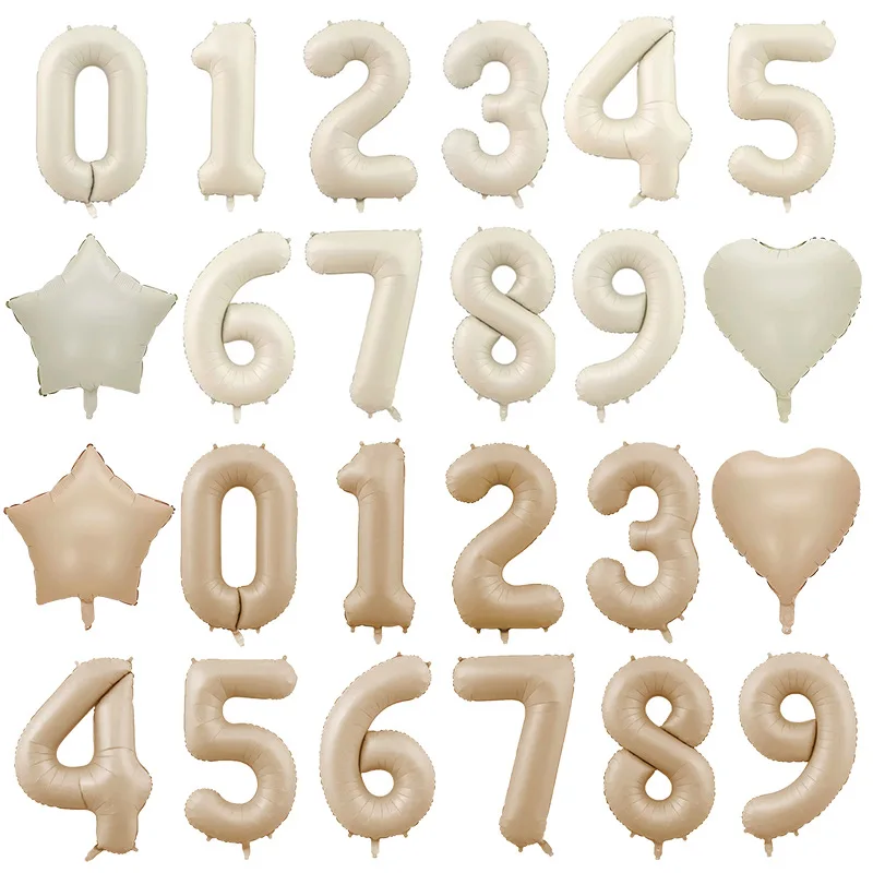 New 32 inch 40 inch cream caramel color digital wedding birthday party decoration layout photo props supplies