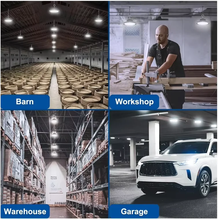 UFO LED High Bay Light 100W 150W 200W Warehouse Commercial Shop Workshop Garage Factory Led High Bay Light