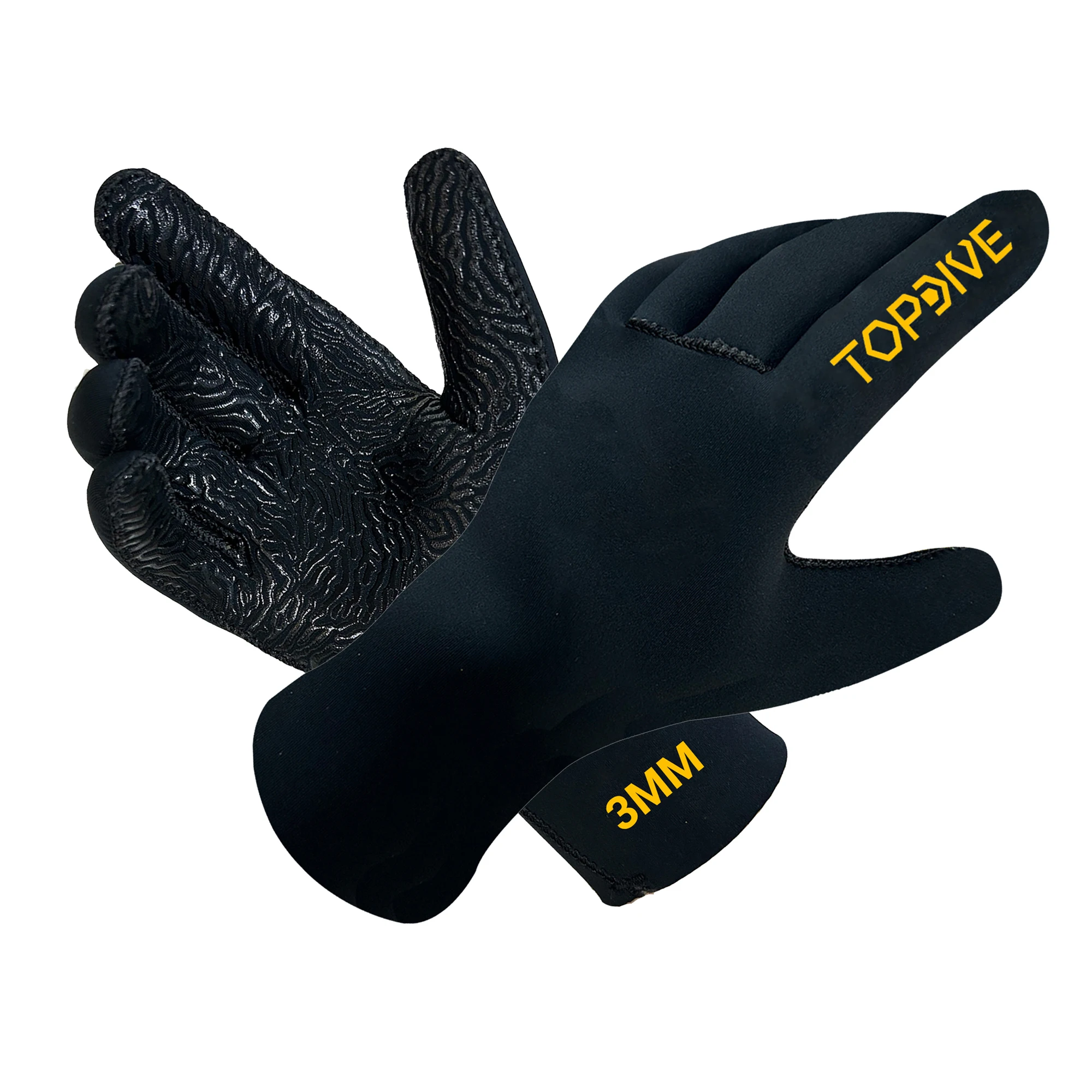 Wholesale Antiskid Keep Warm Water Sports Wetsuit Gloves Super Stretch CR Neoprene 3mm Surfing Diving Gloves