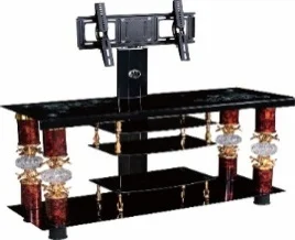 Adjustable Hot Bending 32-75 Inch Glass TV Stand Living Room Furniture Modern Contemporary 1 Set Home Furniture TV Cabinet