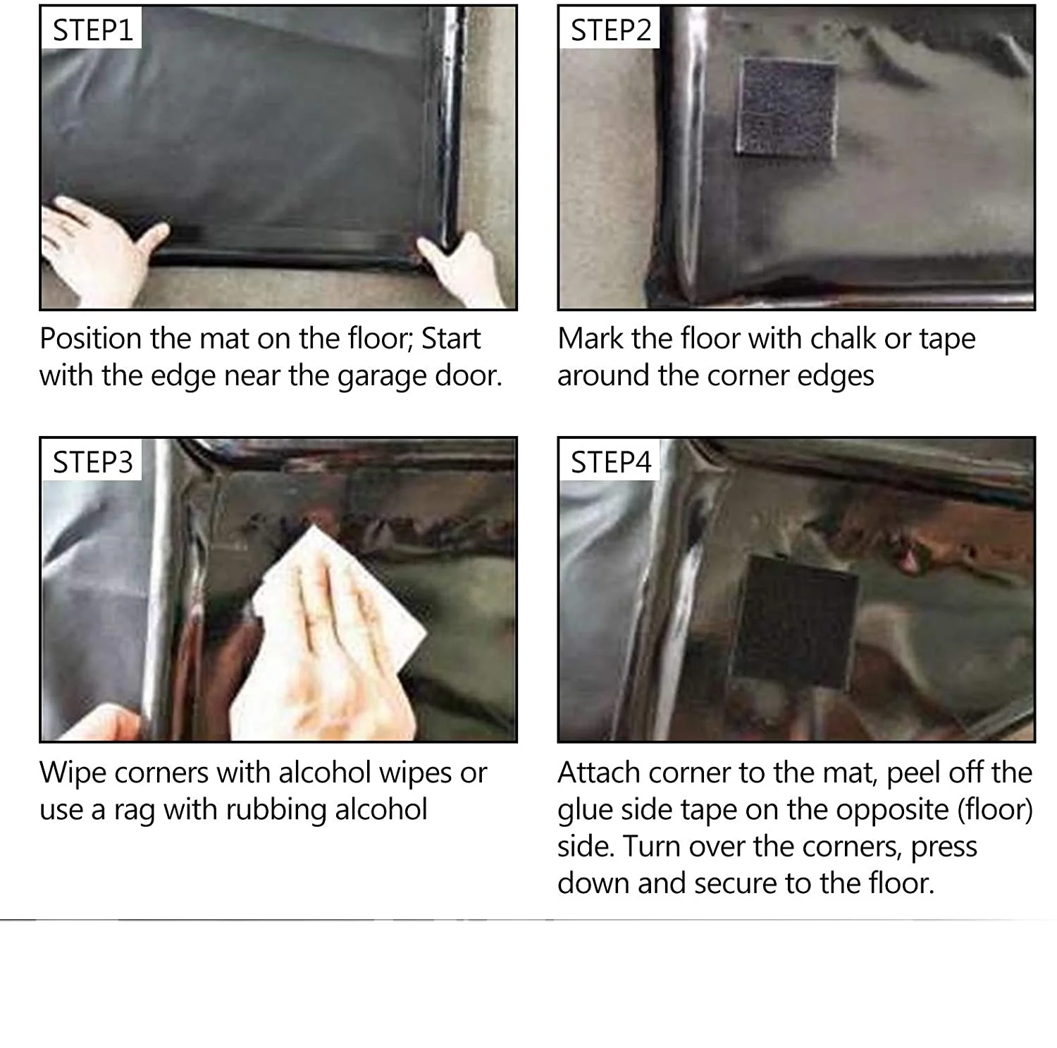 Garage Floor Mat for Under Car Oil Containment Mat for Snow, Mud, Rain