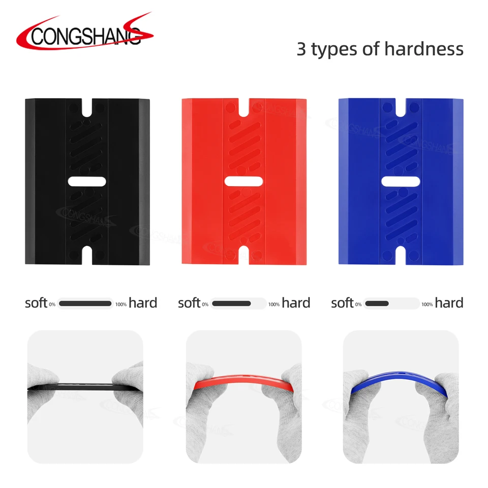 Plastic Razor Scraper Blades Double Edge Installation Tool For Glue Removing