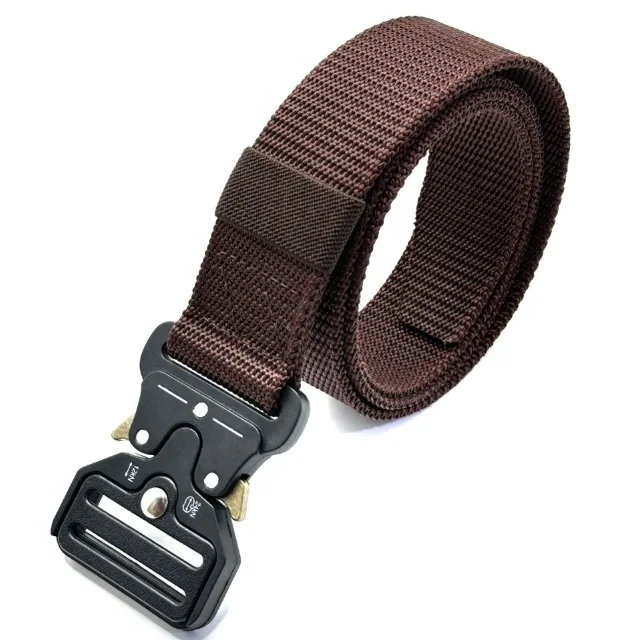 3.8CM Colorful Nylon Durable Lightweight Web Tactical Belt With Quick Release Buckle without magnetic