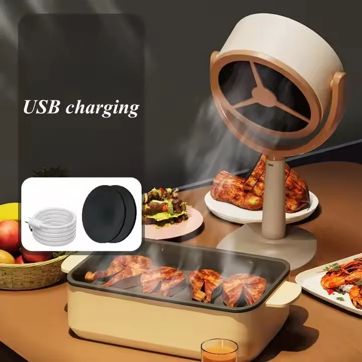 Mini Portable USB Rechargeable Strong Suction Extractor Chimney Cooker  high quality low price mini kitchen range hood