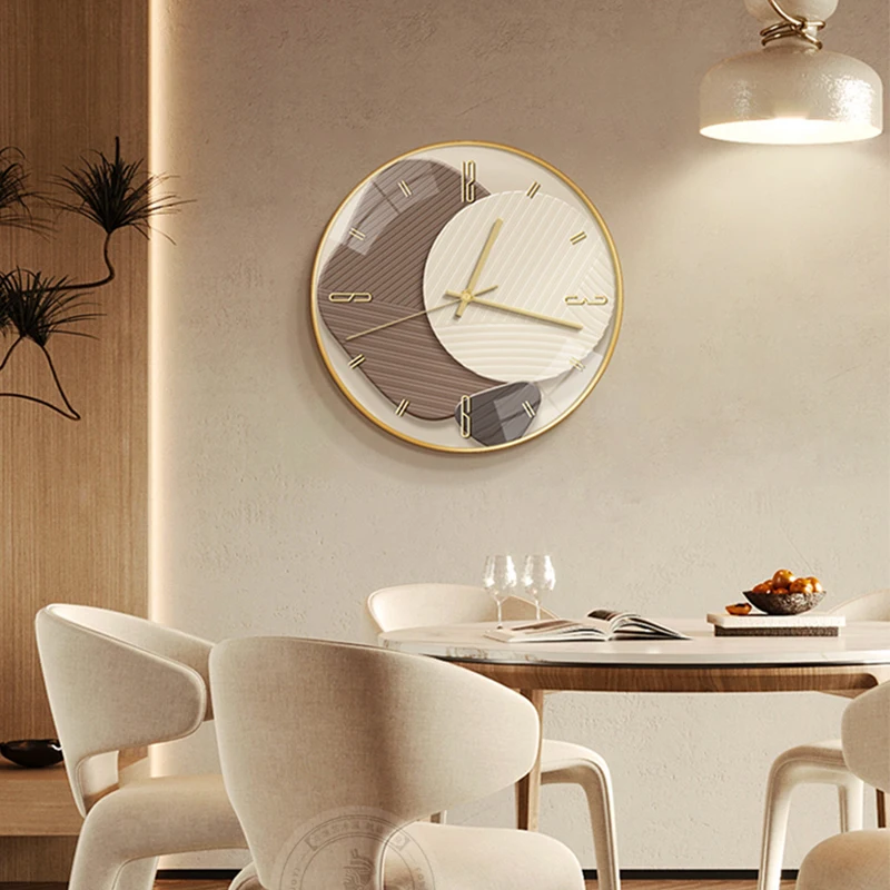Modern Minimalism Living room Clock Hanging Wabi-sabi Design Restaurant Creative Art Circular Clock Still Life Home Decoration