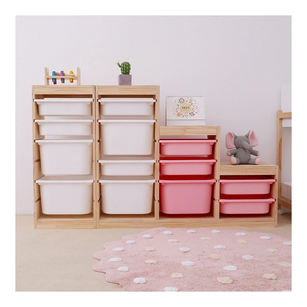 Montessori Home Decor Storage Shelves Rack Kids Multi-functional Wooden Storage Bookcase book shelf for Kids Room