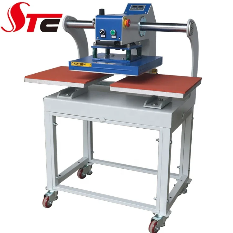 High performance 40*40cm Pneumatic double station heat press machine