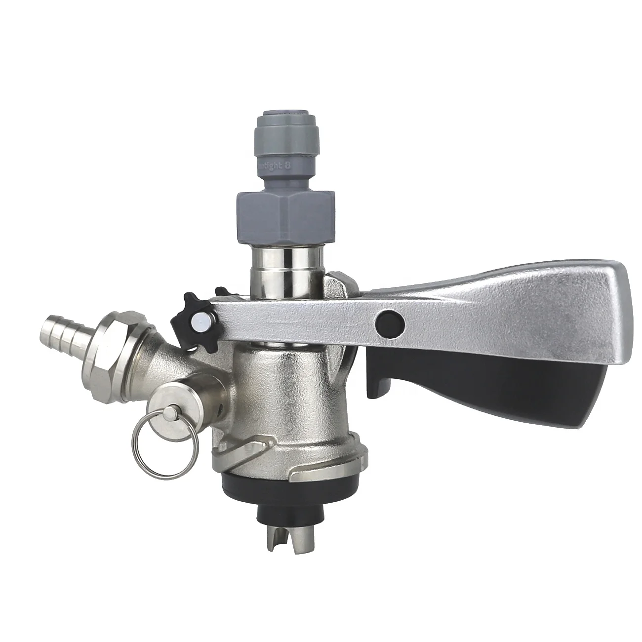 Food Grade Stainless Steel Draft Beer Dispenser Faucet Brass S Type Beer Tap Keg Coupler