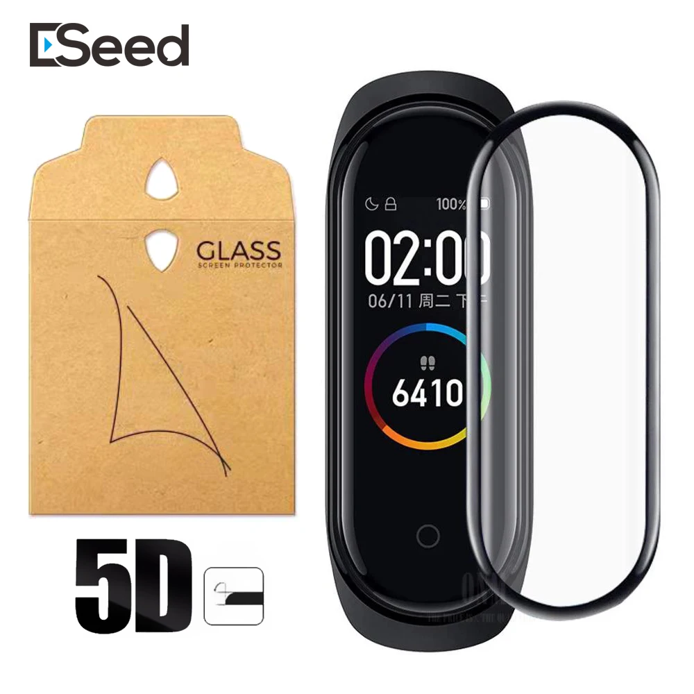 5D Curved Edge Full Coverage Soft Protective Film Cover For Xiaomi Mi Band 3 4 5 Watch PMMA Screen Protector Guard