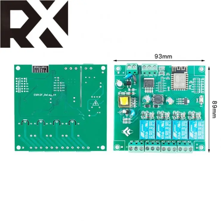 RX Top Sale 5V 4M AC IC  Power Supply Four Way ESP12F ESP8266 WIFI Relay Module