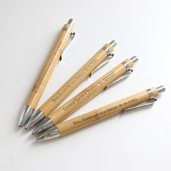 eco-friendly ballpen bamboo pen boligrafo personalizado  pen with custom logo canetas