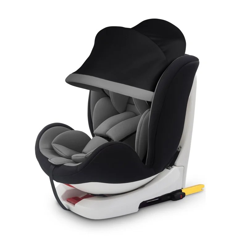 Canopy protector shade 360 rotating spin 0 - 12 years group 0 + 1 2 3 car baby safety sit seats with Isofix installation