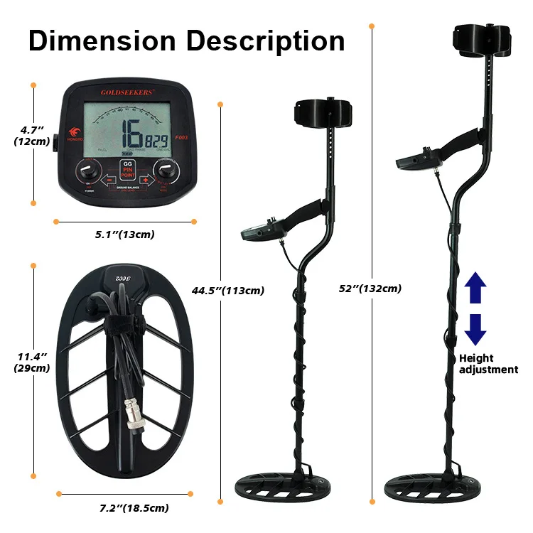 Waterproof underground gold metal detector Electronic measuring instrument Treasure detector