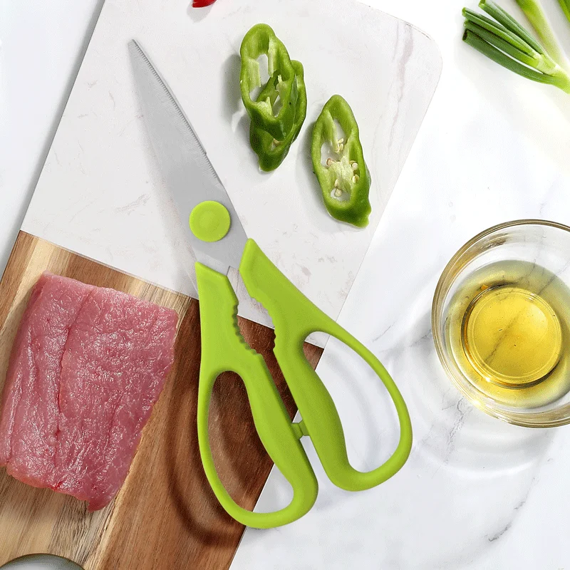 8 Inch kitchen scissors stainless steel Multifunctional sharp kitchen shears meat kitchen scissors with PP handle