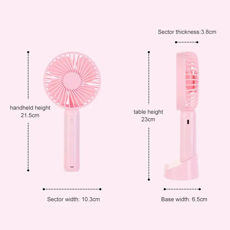 Mini Handheld Fan USB, Desk Portable Table Fan Rechargeable Battery Operated Cooling Electric Fan/