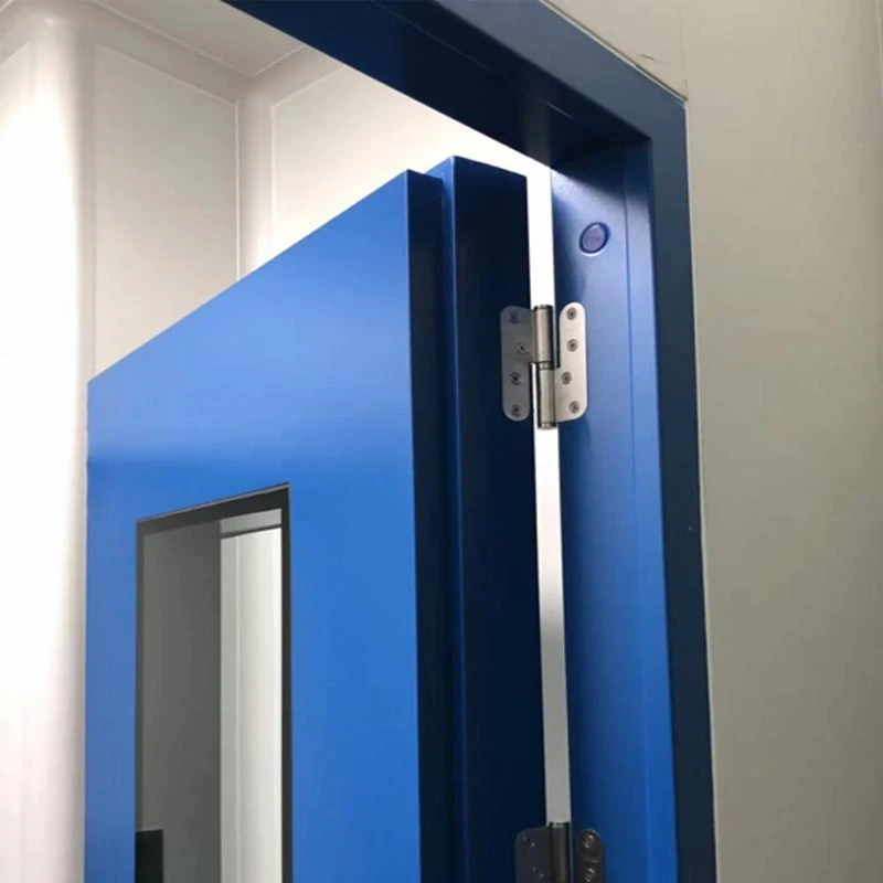 Clean Room Door Metal Steel Manual Stainless Steel Handle Fingerprint Smart Steel Locks GMP Door
