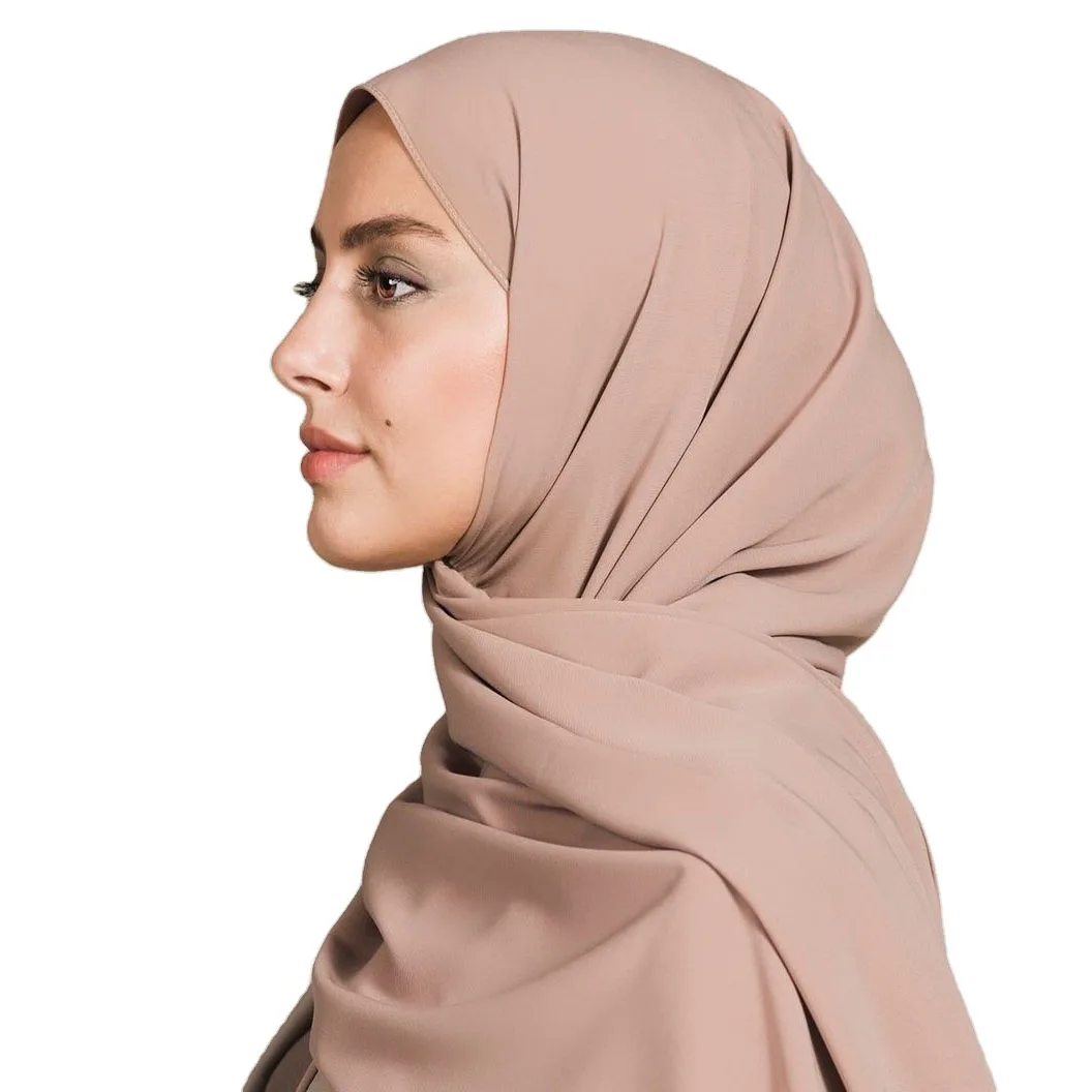 Wholesale Islamic Lady Women Shawl Scarf Arab Dubai Malaysia Muslim Plain Chiffon Hijab