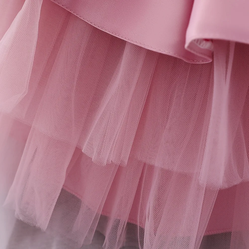 Wholesale Baby Christening Dress 9 Month Baby Girl Flower Tulle Party Dresses Princess