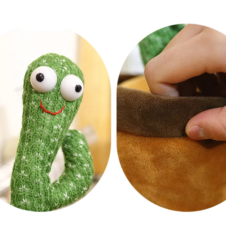  hot selling electric plush toy stuffed toys dancing cactus for Christmas/Halloween gift