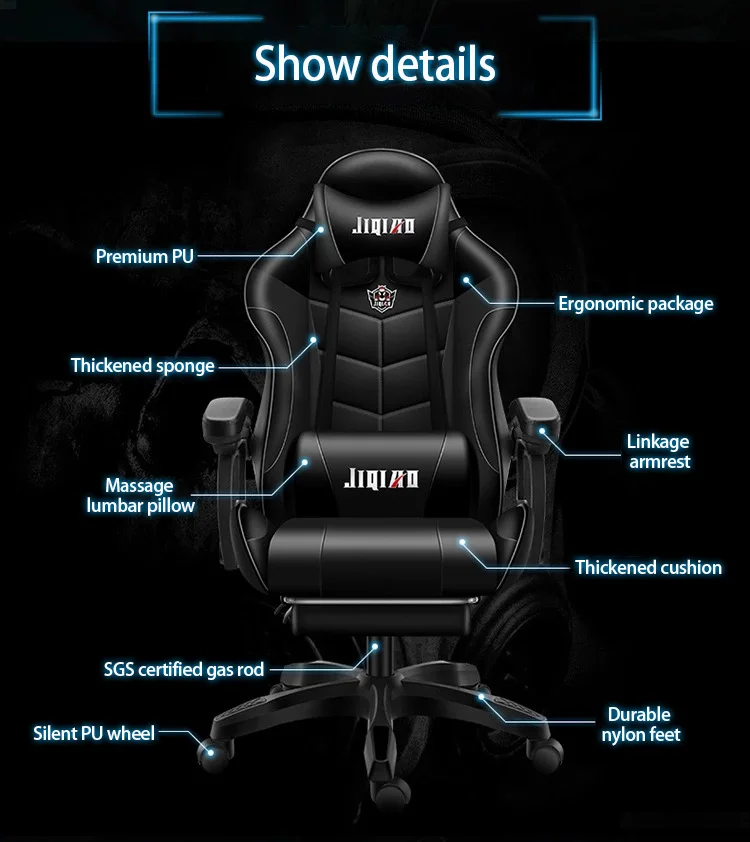 Cheap Factory Adjustable Genuine Manager PU Leather Office Respawn 2022 New Style Gaming Reclinering Silla Gamer RGB Chair