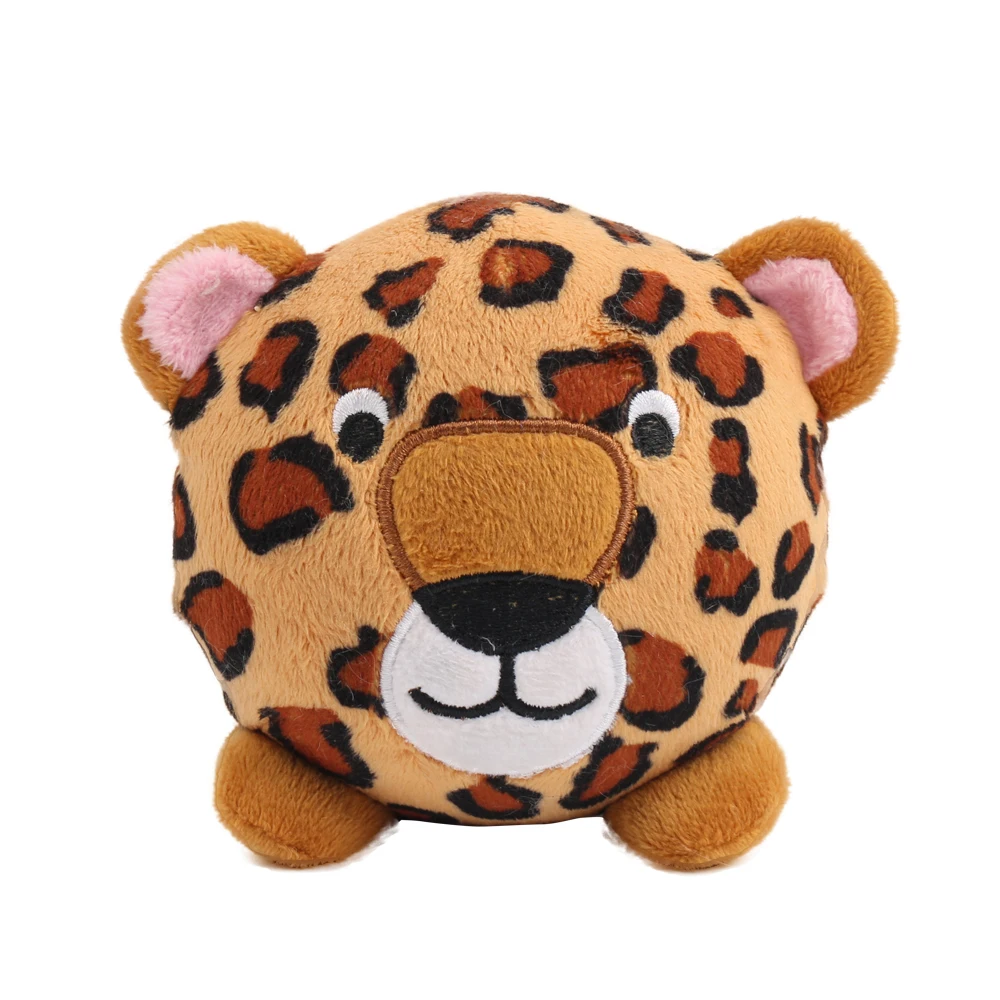 Custom slow rising leopard squishy plush toys fill with PU stress ball