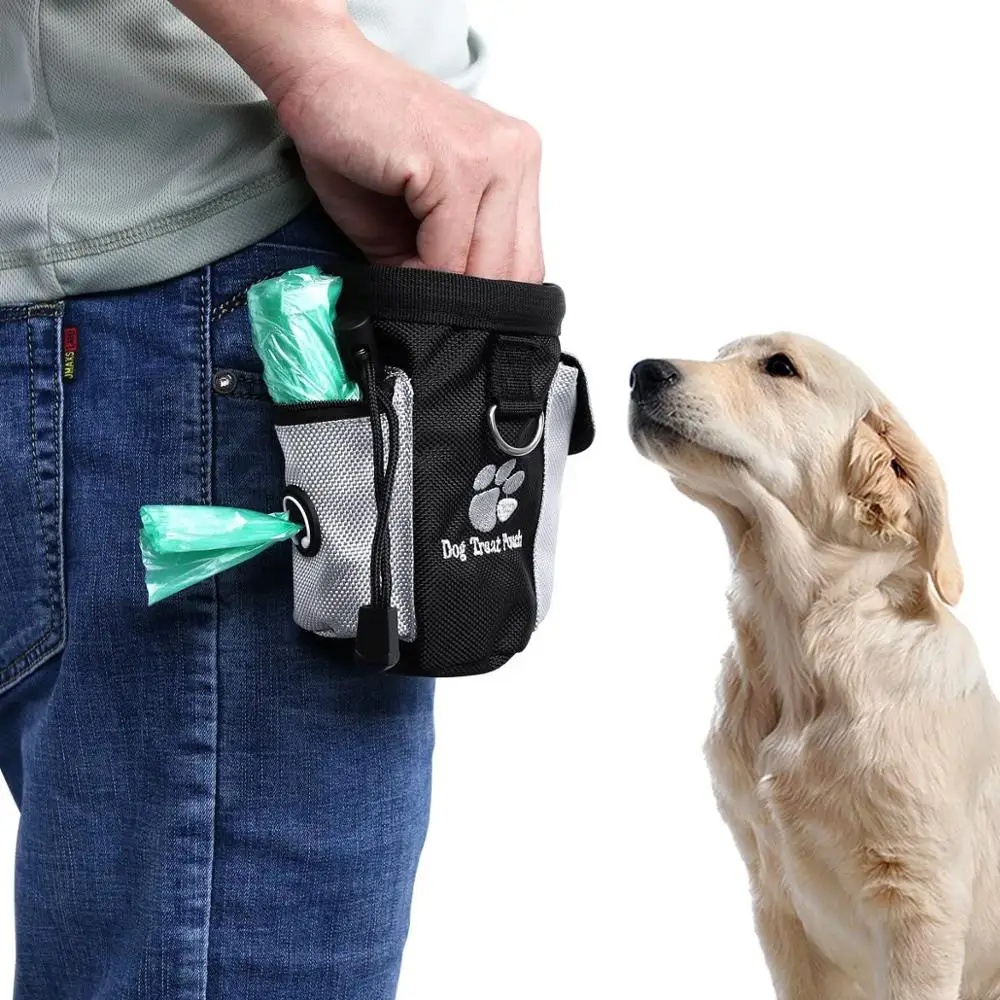Oxford Cloth Adjustable Pet Snack Bag Training Pocket Dog Treat Pouch Pet Hands Free Training Waist Bag