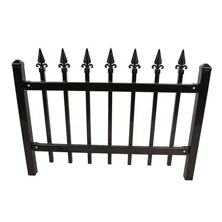Premium quality shaped powder coated metal trellis ornamental steel metal garden fencing railing panels