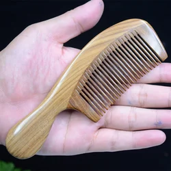 Персонализированная дорожная расческа из сандалового дерева с логотипом, деревянная щетка для ухода за волосами для женщин, для укладки и массажа волос