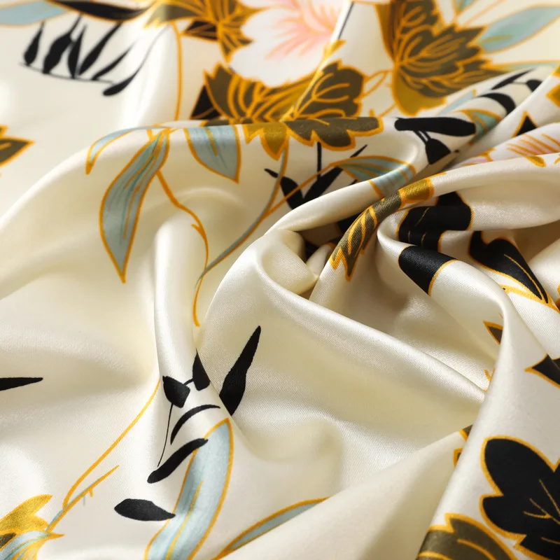 Cloth High-grade Fashion Dress Cheongsam Printed Fabric Upholstery Fabric Flowers Polka Dot Polyester Satin Woven 150cm 95gsm