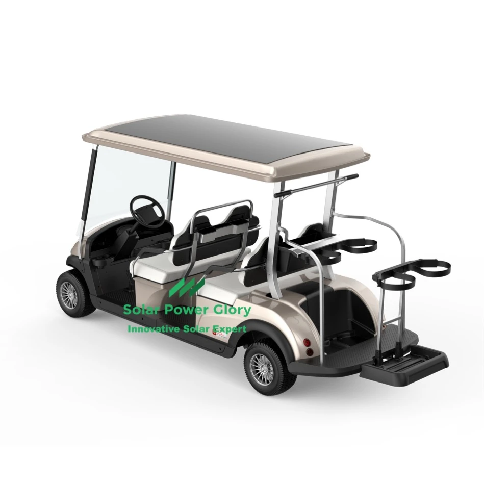 
Free solar system cutting-edge golf cart with world leading solar system and CATL Li battery at sale cheap price 