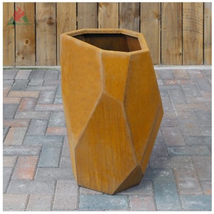 corten weathering steel large succulent planters plant pots planter for outdoor use