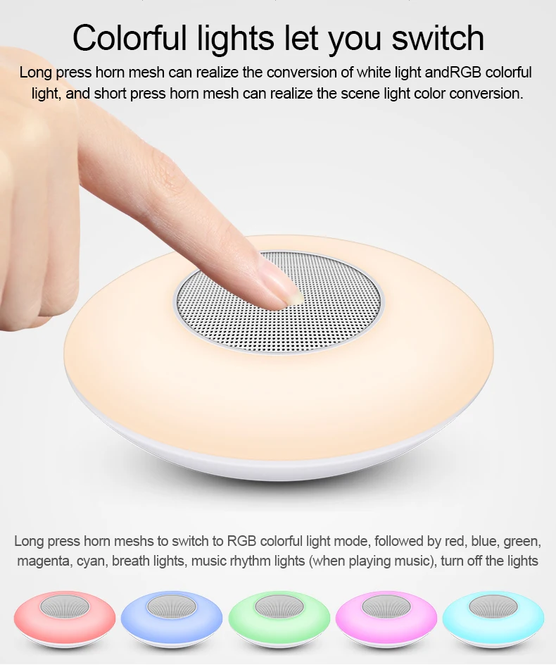 Portable hanging led camping lights wireless speaker