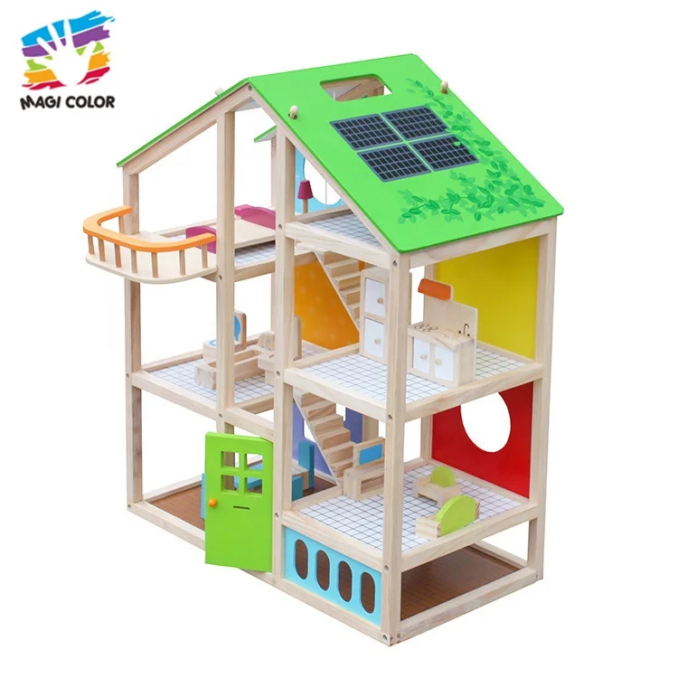 OEM ODM small wooden dolls house furniture for kids W06A281