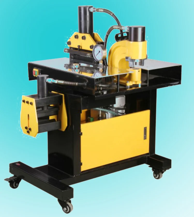 DHY-200 hydraulic busbar bending cutting and hole punching machine, three in one hydraulic busbar processing processor DHY-150