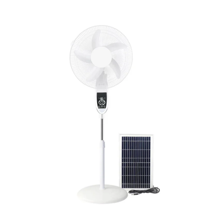Factory Direct Sale Of 16Inch Multifunctional High Quality Rechargeable Vertical Solar Fans