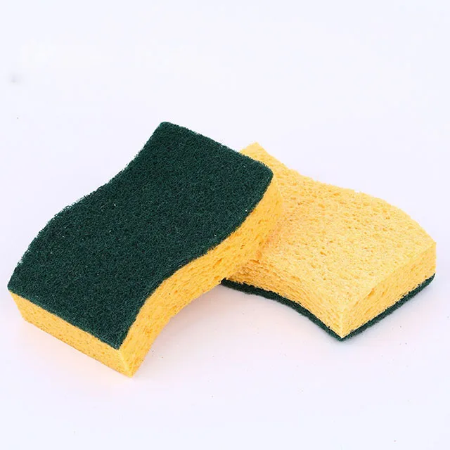 Sponge Powerful Kitchen Cleaning Polyurethane Yellow OEM Color Feature Eco Material Pad Origin Dishes Free Quality GUA ODM